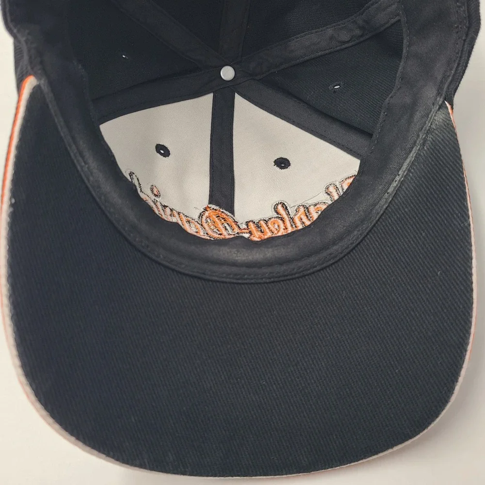 Harley-Davidson Hat Adjustable (Fits Small) Black Orange Motorcycles‎ Biker Men